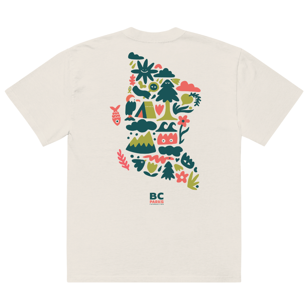 Discover BC Parks Map - Turbo Bambi X BC Parks Foundation T-shirt