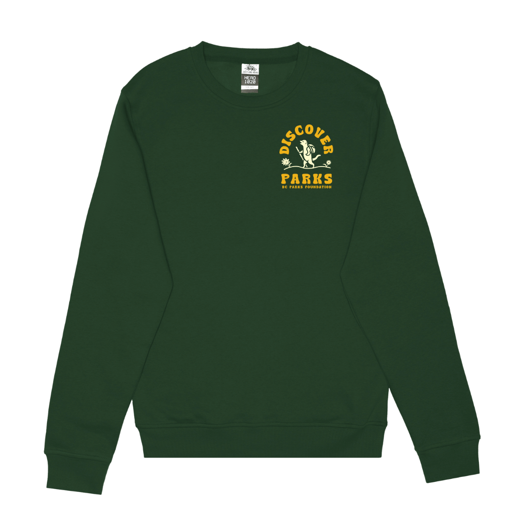 Happy Hiker Crewneck Sweater - BC Parks Foundation