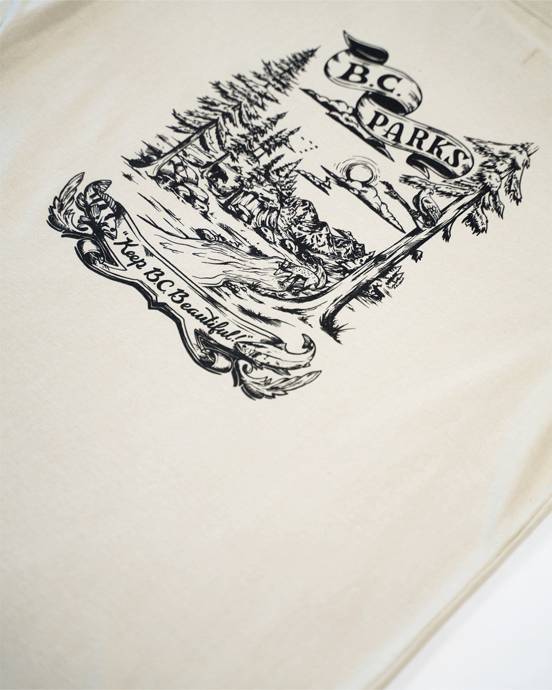 BC Parks ANIÁN T-Shirt size chart