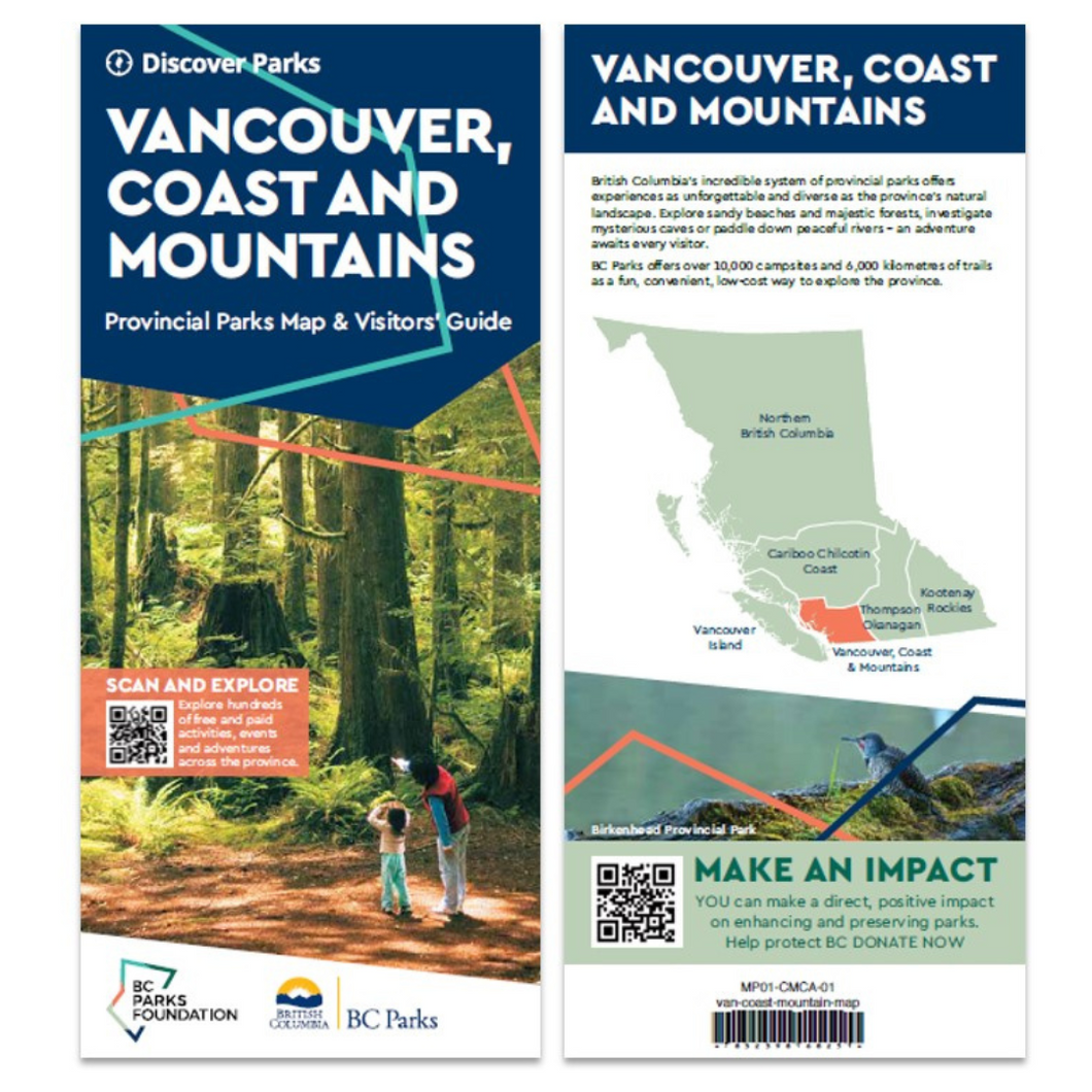 Vancouver, Coast and Mountains  - Provincial Parks Map & Visitors' Guide (Box of 250 Maps)