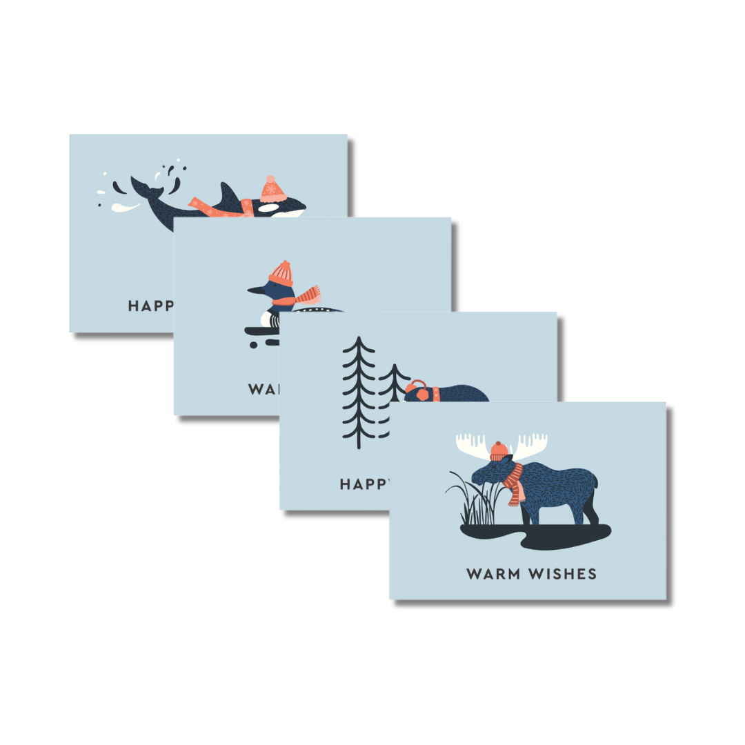 BC Biodiversity Christmas Cards - Pack of 4 - BC Parks Foundation
