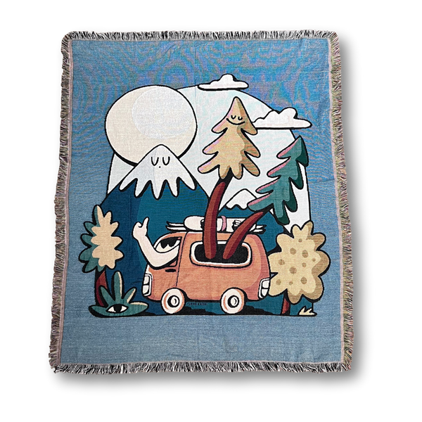 Road Trip Woven Tapastry Blanket -Turbo Bambi X BC Parks Foundation