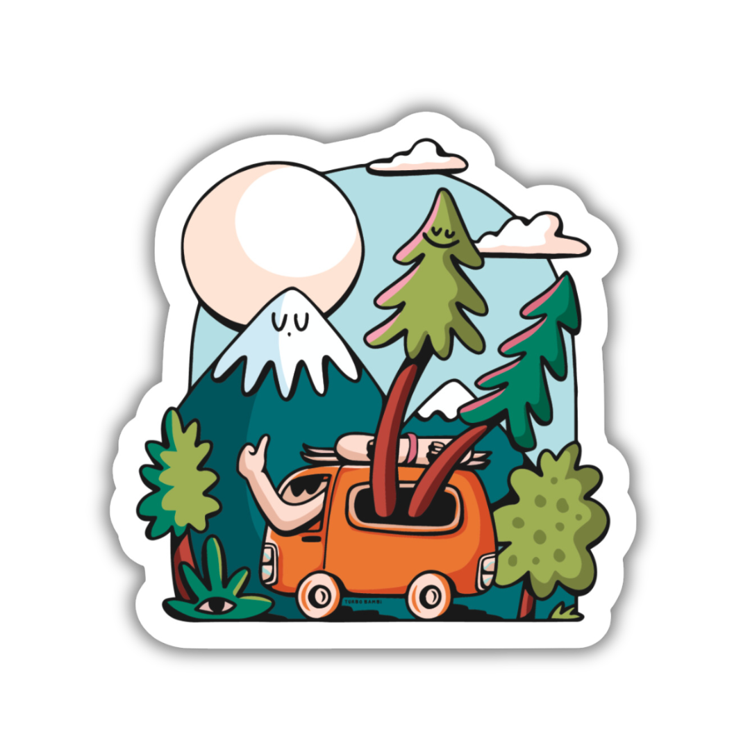 Road Trip - Turbo Bambi X BC Parks Foundation Vinyl Sticker