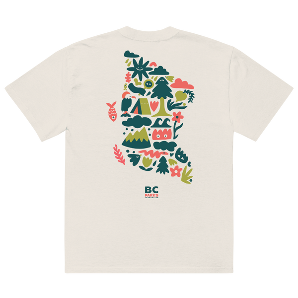 Discover BC Parks Map  - Turbo Bambi X BC Parks Foundation T-shirt