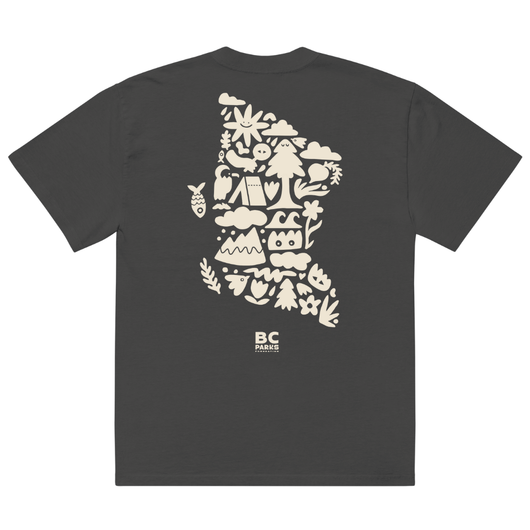Discover BC Parks Map  - Turbo Bambi X BC Parks Foundation T-shirt