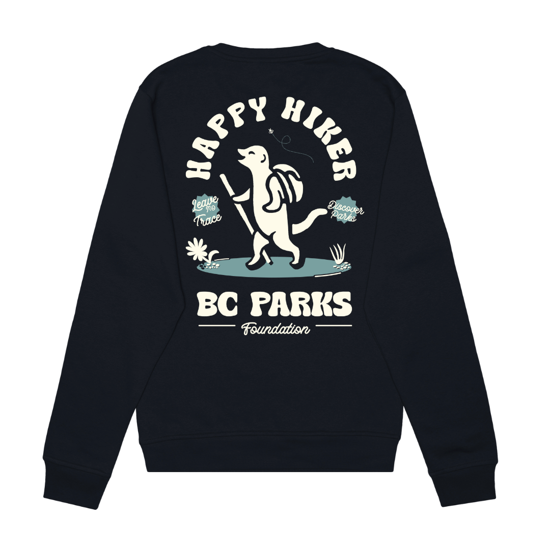Happy Hiker Crewneck Sweater - BC Parks Foundation