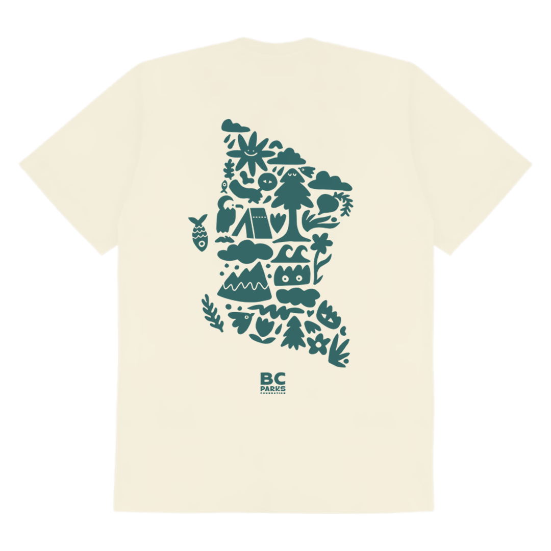 Discover Parks Map  - Turbo Bambi X BC Parks Foundation T-shirt