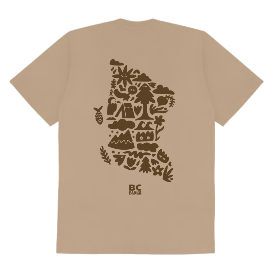 Discover Parks Map  - Turbo Bambi X BC Parks Foundation T-shirt