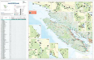Vancouver Island - Provincial Parks Map & Vistors Guide (BOX of 250 Maps)