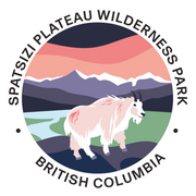 Logo of Spatsizi Plateau Wilderness Park in British Columbia featuring a mountain goat and landscape.