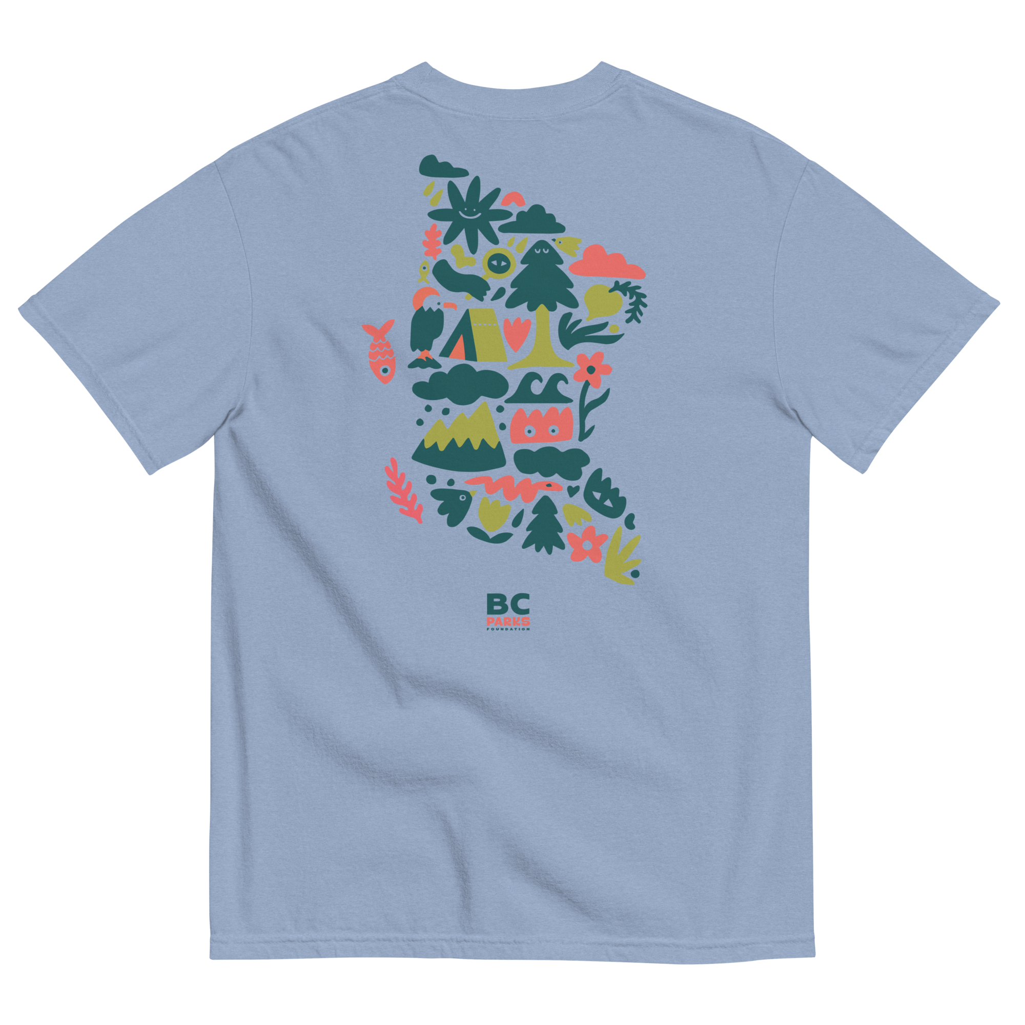 Discover BC Parks Map  - Turbo Bambi X BC Parks Foundation T-shirt