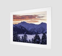 Load image into Gallery viewer, Sunrise over Mamquam Mountain (Garibaldi Provincial Park) Art Print